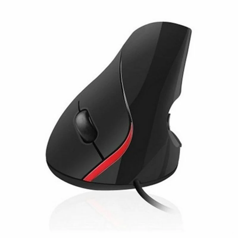 Mouse ottico ergonomico Ewent EW3156 1000 dpi USB Nero Rosso/Nero