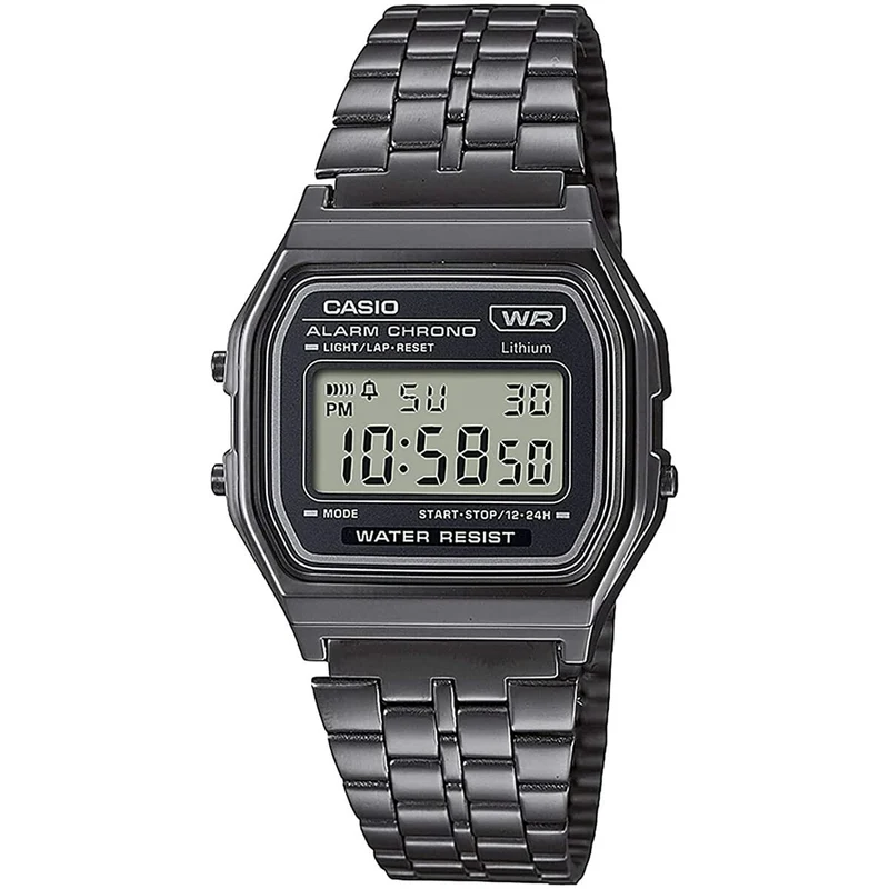 Orologio Unisex Casio A158WETB-1AEF Multifunzione Vintage Grigio