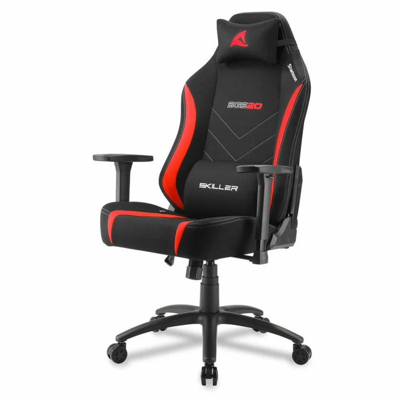 Sedia da gioco Sharkoon SGS20 TESSUTO Rosso