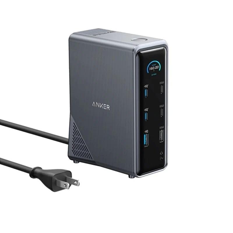 Anker Prime Charging Docking Station (14-in-1, Dual Display, 160W) - Grey