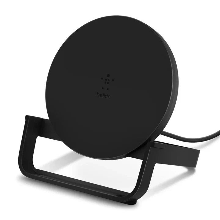 BOOST CHARGE™ Qi 10w wireless Charging Stand w PSU (UK Power Supply Included), Black