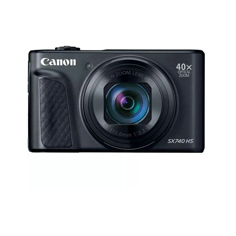 Canon PowerShot SX740 HS Camera, 3" Tilting LCD Display, 20.3 MP CMOS Sensor, ISO 100-3200 Extended, 40x Optical Zoom with OIS, DIGIC 8 Image Processor, 24-960mm | PSSX740HSBK