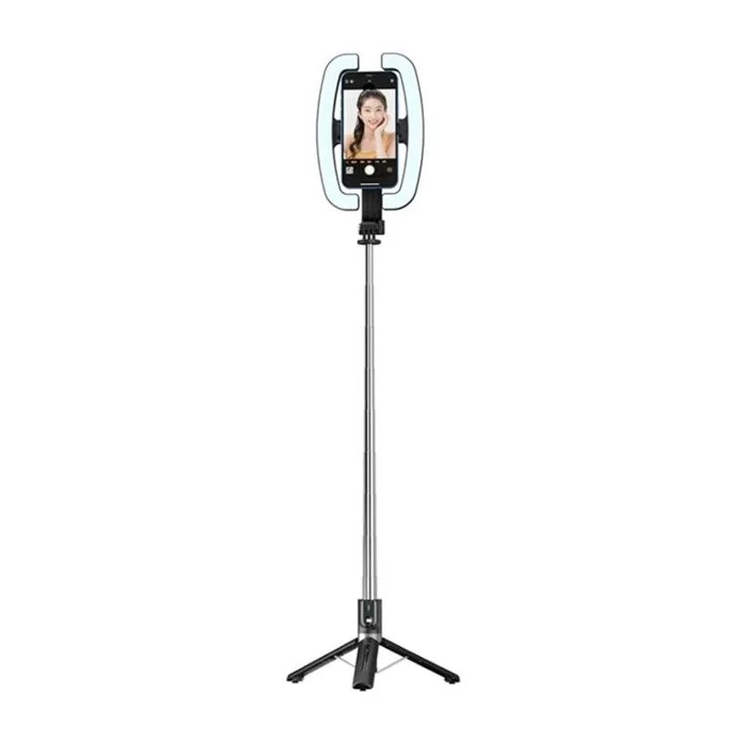 Rotation Selfie Stick Tripod LED Selfie Light with Stand