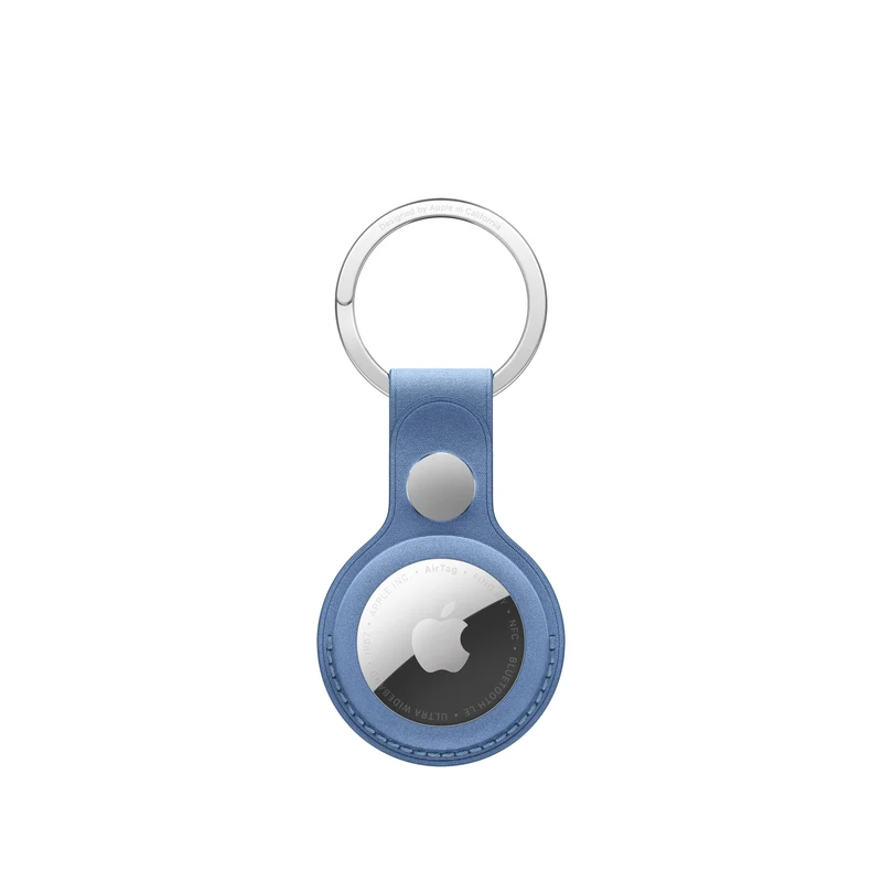 AirTag FineWoven Key Ring - Wildflower Blue