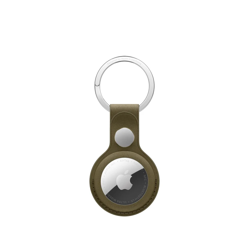 AirTag FineWoven Key Ring - Dark Olive