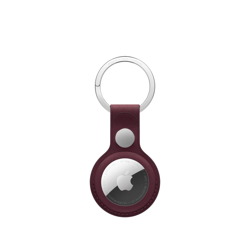 AirTag FineWoven Key Ring – Burgundy