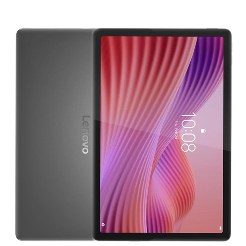 Lenovo TAB, MediaTek Helio G85, 10.1", 4 GB RAM, 128 GB eMMC 5.1 Storage, Camera 5.0 MP + 8.0 MP, Wi-Fi + 4G, AD, Luna Grey, 1 Year Warranty - Clear Case with Built-in Kickstand