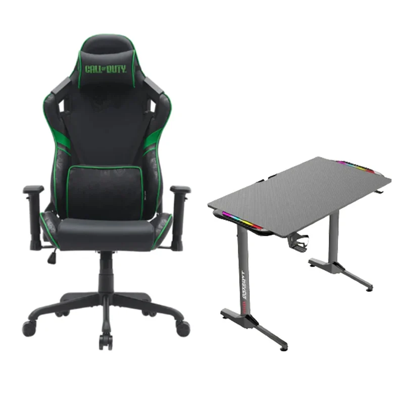 Call Of Duty (COD) x GAMEON Licensed Gaming Chair + Twisted Minds T Shaped RGB Gaming Desk (Dimension: 100 cm x 60 cm x 75 cm)