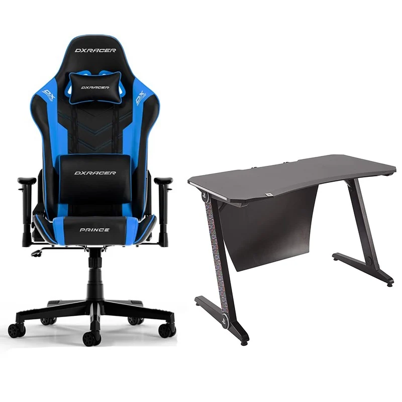 DXRacer Prince P132 Gaming Chair - Black/Blue