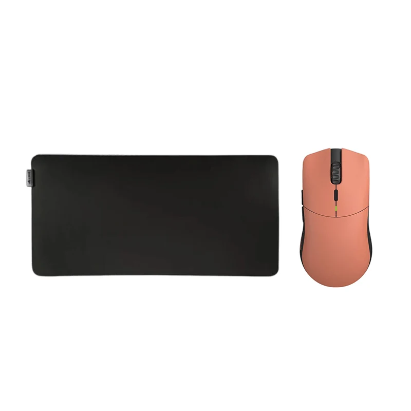 Glorious Forge Model O Pro Wireless Gaming Mouse - Red Fox + Glorious GMP 2 GLED RGB Cloth Gaming Mousepad - XXL - Black