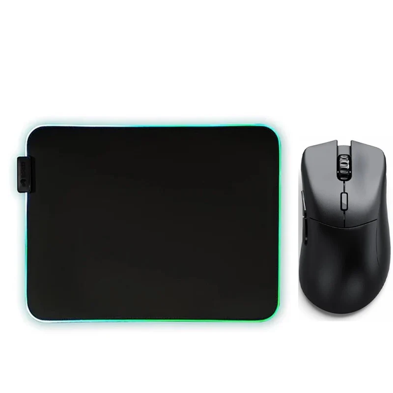 Glorious Model D2 PRO 4K/8K Wireless Gaming Mouse - Matte Black + Glorious GMP 2 GLED RGB Cloth Gaming Mousepad - XL - Black
