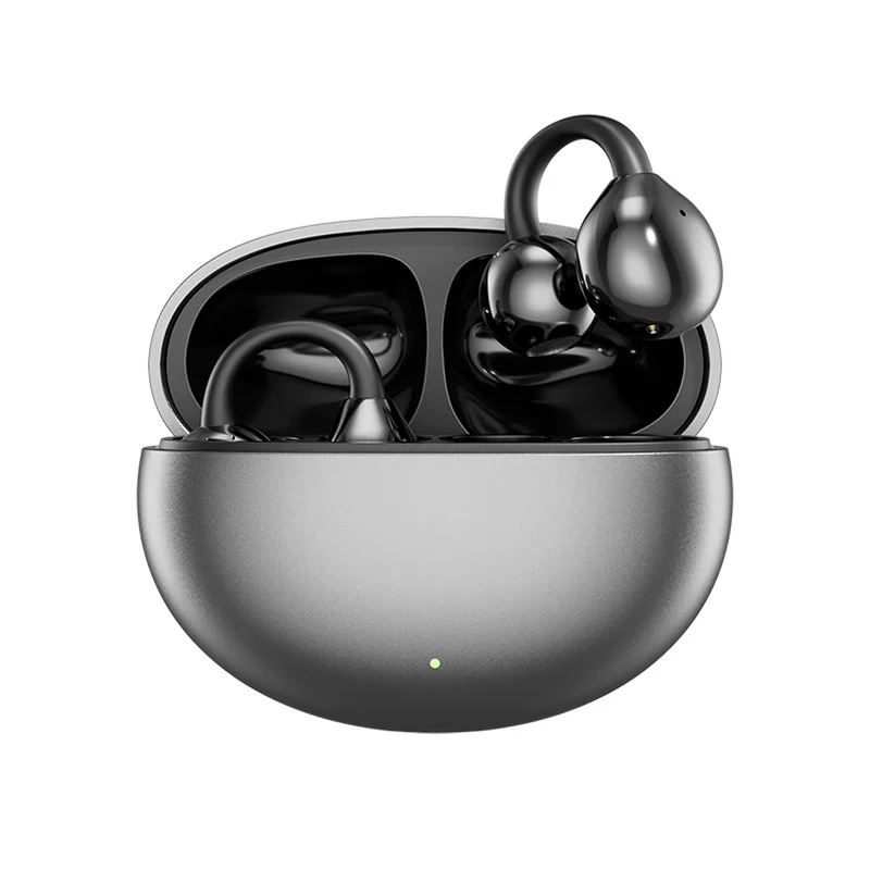 Open Clip-on Wireless Ear Clip Sports Earbuds - Black