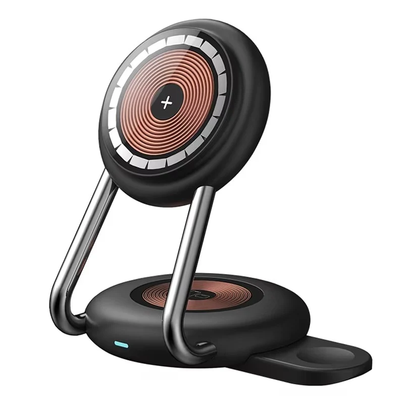 3 in 1 Wireless Charging Stand for iPhone, Apple Watch & Airpods - Black