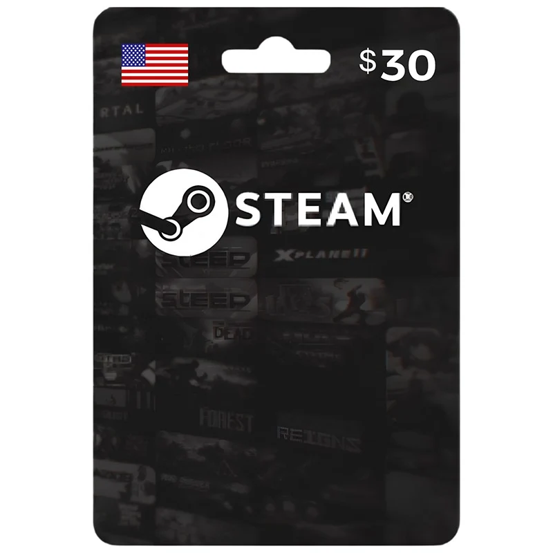 Steam Wallet Gaming Card 30$ - Only for US Account