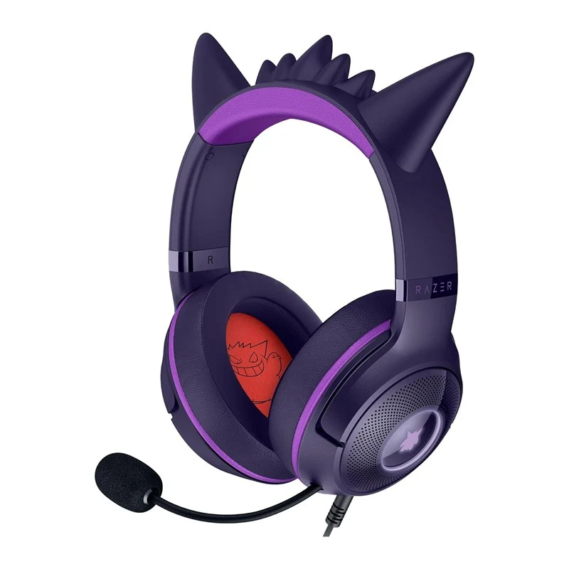 Razer Kraken Kitty V2 Pokemon Gengar Edition Wired RGB Gaming Headset with Gengar Spikes