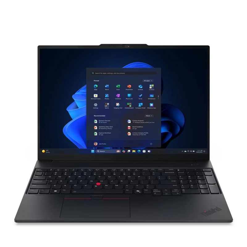 Lenovo ThinkPad E16 Gen 3 Laptop, 16" WUXGA (1920x1200) IPS, Intel Core Ultra 7 255H, 16 GB RAM, 512 GB SSD, Integrated Intel Arc Graphics, Backlit - Black