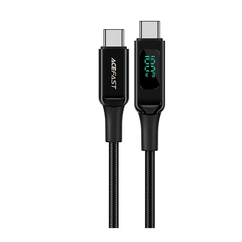 ACEFAST 100 W Type-C To Type-C Cable, 2 M - Black