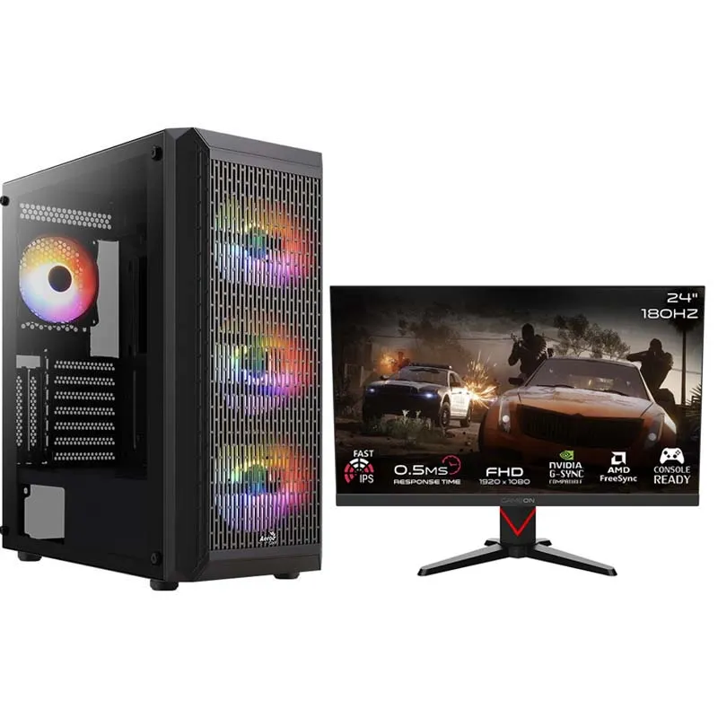 i5 PC, i5-12400F, GTX 1050 Ti 4GB, Windows 11 Pro for Students with Gaming Monitor