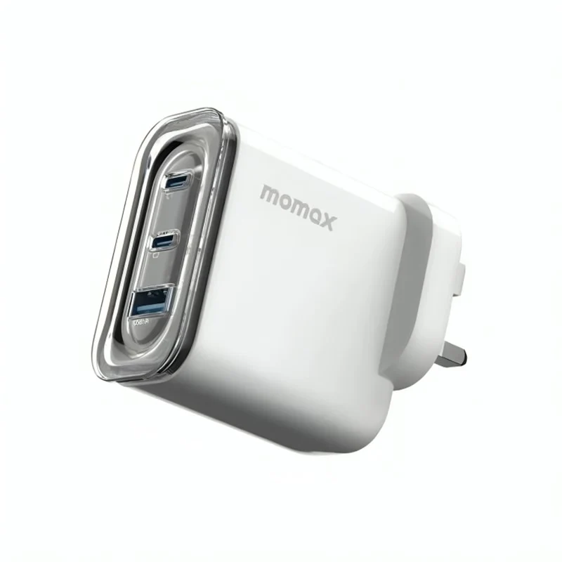 Momax 1-Charge Flow+ PD 80W GaN Wall Charger [3 Ports], White