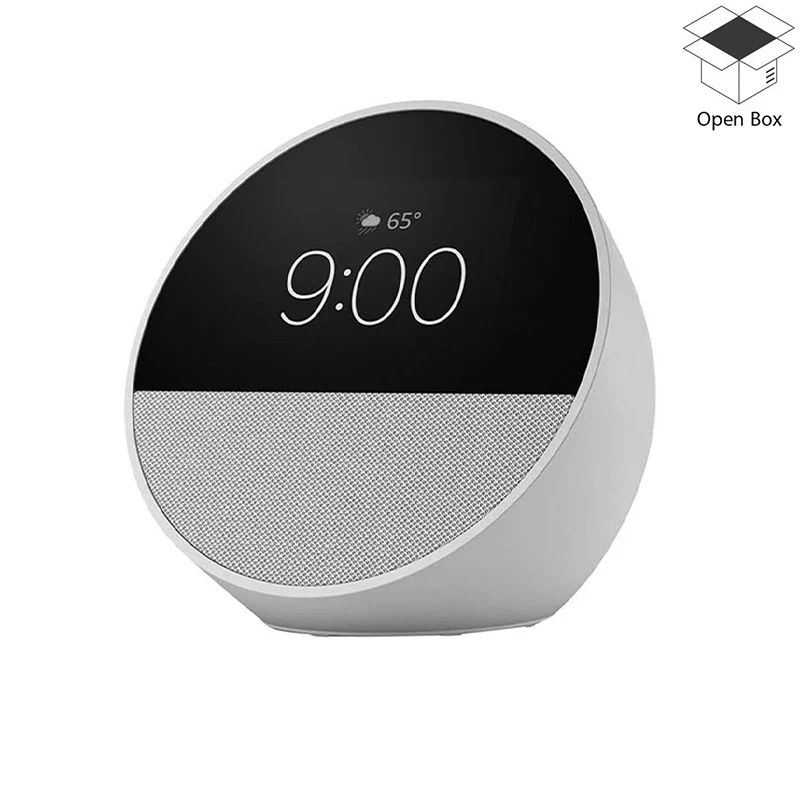 Amazon Echo Spot (2024 Release) Smart Speaker With 2.83" Touch Screen, Clock And Alexa - Open Box