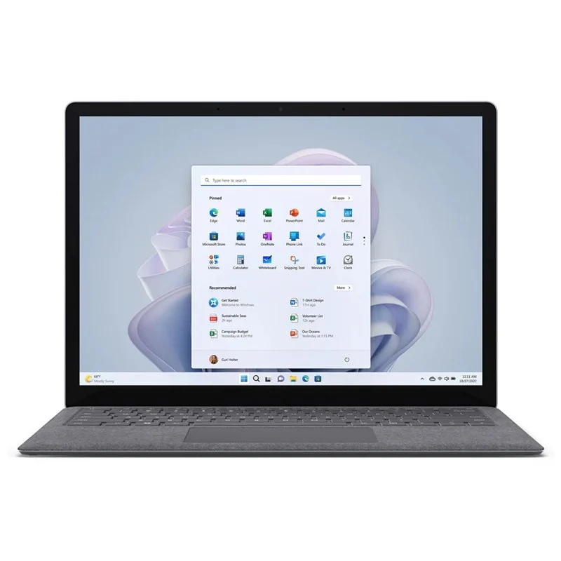 Microsoft Surface Laptop 5, 13” Display, Intel i7-1255U, RAM 16 GB, SSD 512 TB, Windows 11 Pro - Platinum