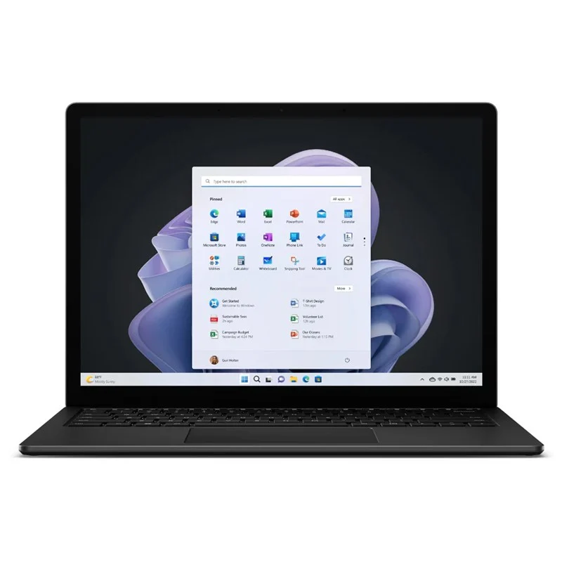 Microsoft Surface Laptop 5, 13” Display, Intel i7-1255U, RAM 16 GB, SSD 512 GB, Windows 11 Pro - Black
