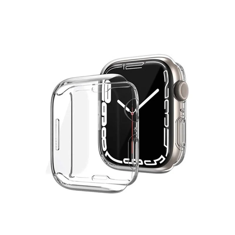 Slim Transparent Bumper Case For Apple Watch Series 7 (Apple Watch 45MM)