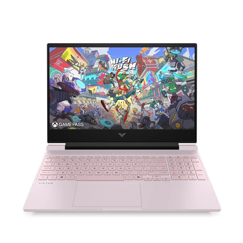 HP Victus 15-fa2086ne 144 Hz IPS 15.6" FHD Gaming Laptop, Core 7-240H, 16 GB DDR5 RAM, 512 GB NVMe SSD, NVIDIA RTX5050 8 GB VGA, DOS, 1 Year Warranty - Powder Pink