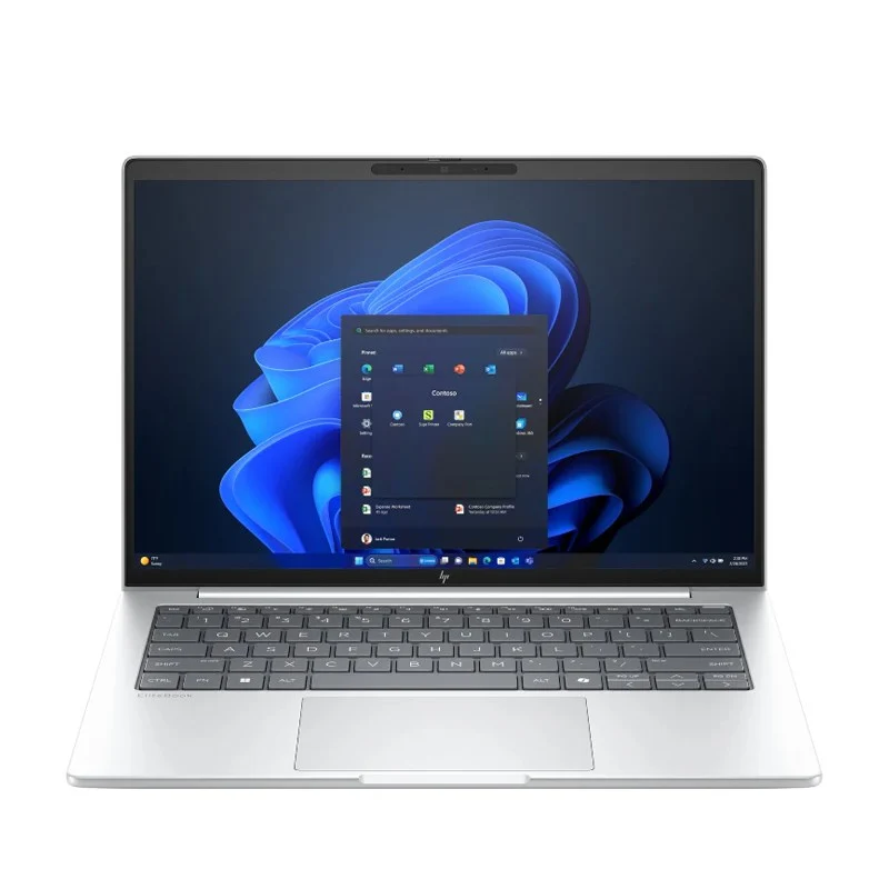 HP EliteBook 8 G1i Notebook AI PC, Ultra 7 -255U Laptop, 14" WUXGA, 16 GB DDR5-5600 MT/s, 512 GB PCIe NVMe SSD, Windows 11 Pro, 1 Year Warranty - Glacier Silver