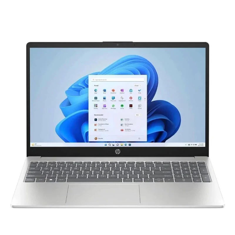 HP 15-fd0127dx, 15.6" FHD IPS Touch Display Laptop, Intel Core 7 150U Processor, 16 GB DDR5 RAM, 512 GB SSD, English Keyboard, Windows 11 Home, 1 Year Warranty - Natural Silver