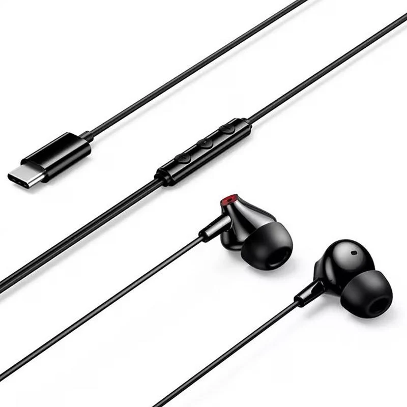 Vention Echo Lite USB-C In-Ear Wired Headphones with DAC Adapter 1.2 M - Black