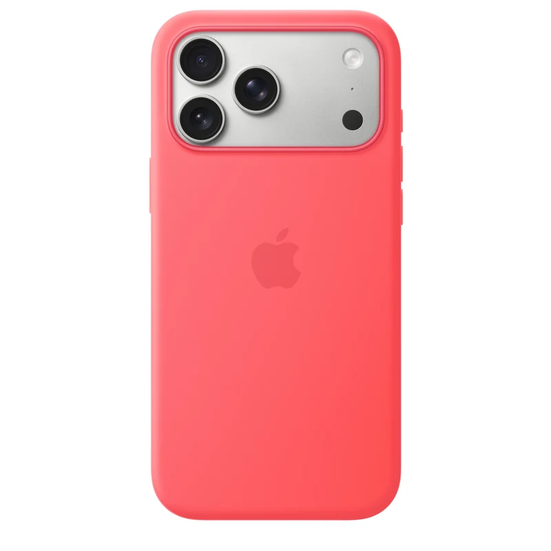 iPhone 17 Pro Max Silicone Case with MagSafe – Bright Guava