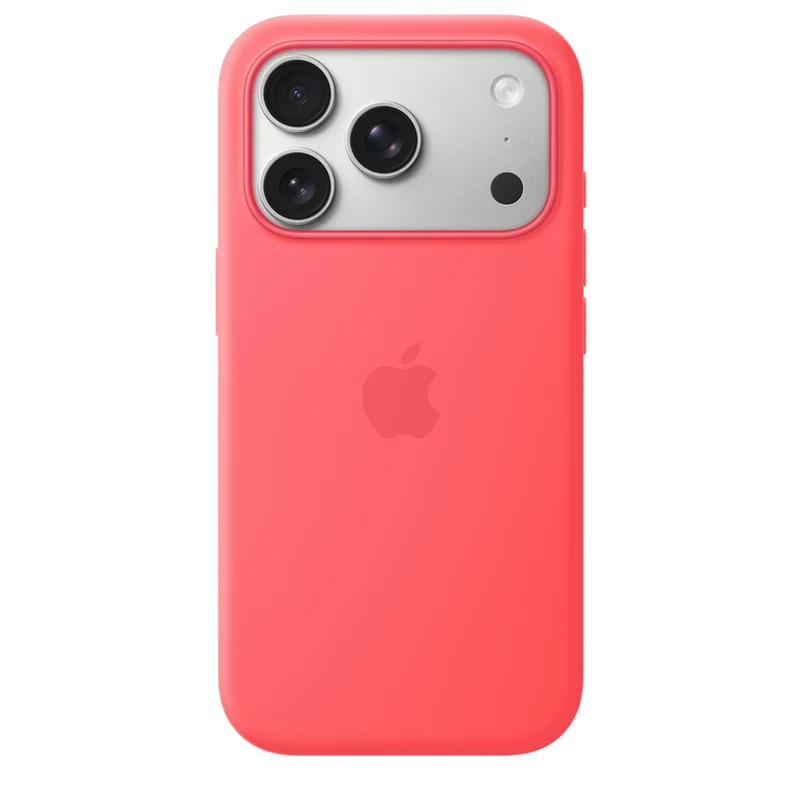 iPhone 17 Pro Silicone Case with MagSafe – Bright Guava