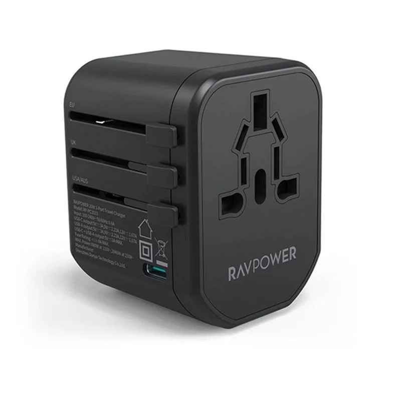 Ravpower RP-PC1033 Pioneer 20W PD 3-Port Travel Adapter