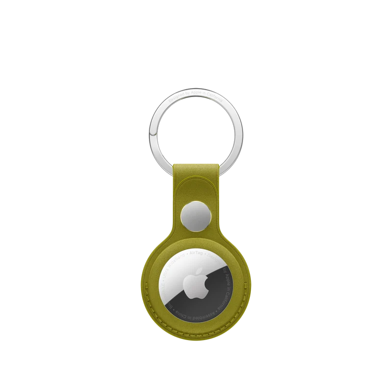 AirTag FineWoven Key Ring - Chartreuse