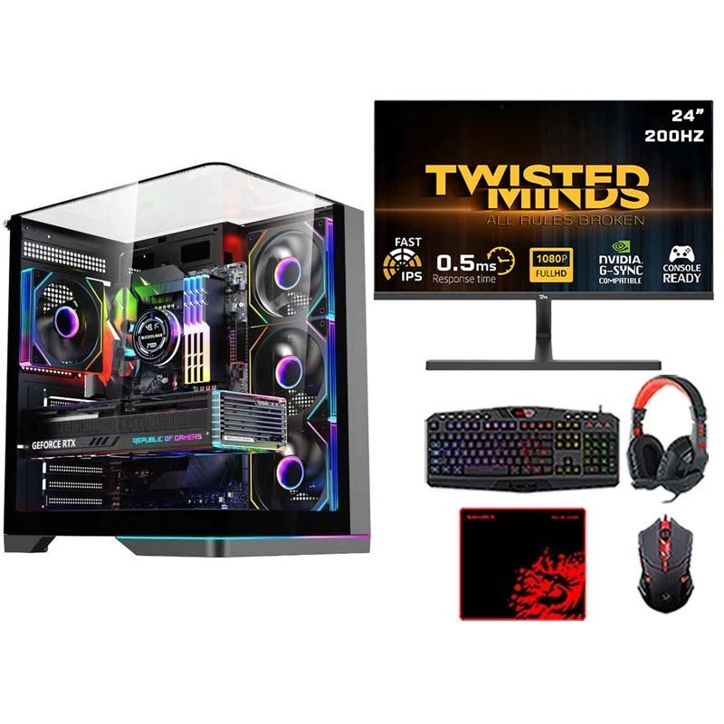 i5 Gaming PC, i5-14400F, RTX 5060 Ti 8GB, Windows 11 Pro with GAMEON Gaming Monitor and 3in1 Gaming Kit
