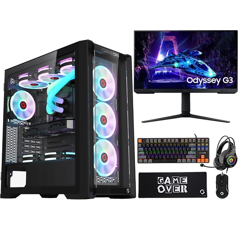 Ultra 5 Gaming PC, Ultra 5 245K, RTX 4070 SUPER 12GB, Windows 11 Pro with Gaming Monitor and 4in1 Gaming Kit