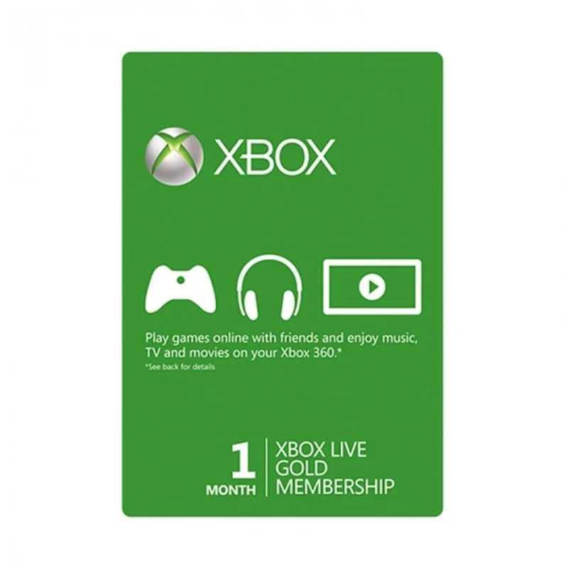 Microsoft Xbox Live Gold Gift Card 1 Month Membership