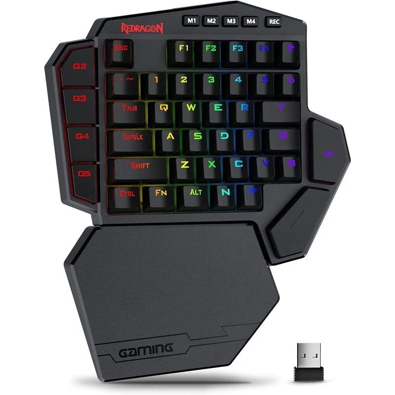 Redragon K585 DITI Wireless One-Handed Mechanical Keyboard, 42 Keys