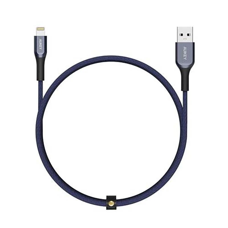 Aukey Kevlar Core MFi Lightning To USB-A Cable, 1.2 M - Blue