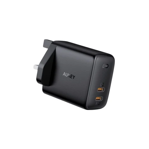 Aukey Dual-Port 65W PD Wall Charger with GaN Power Tech, Black – PA-B4 BK PD
