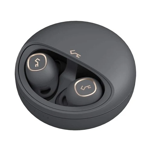 Aukey True Wireless Earbuds, 24 Hours Playtime, Deep Bass, Secure Fit, Touch Control - Dark Grey