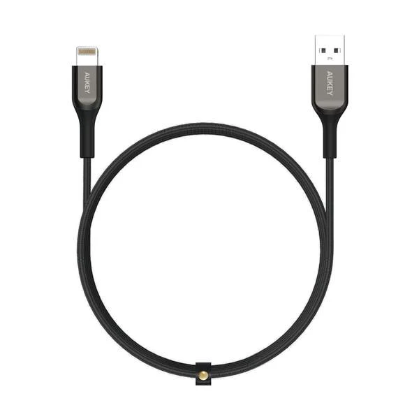 Aukey Impulse Titan Kevlar Core Lightning to USB-A Cable (2 M) - Black