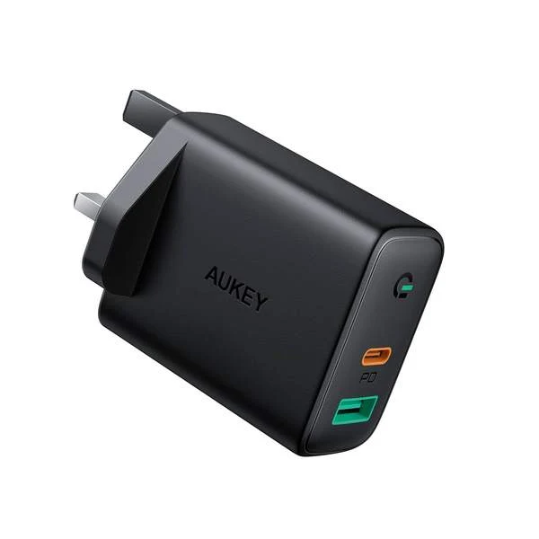 Aukey Focus Dual-Port 30W PD Wall Charger with Dynamic Detect