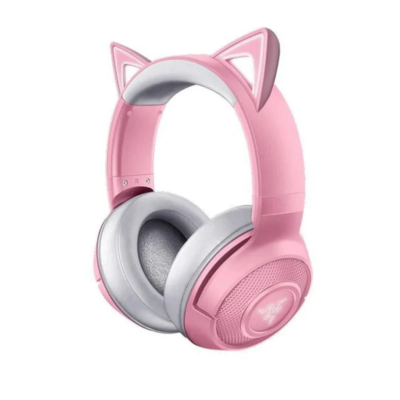 Razer Kraken BT Kitty Edition Wireless Bluetooth Gaming Headset with Chroma RGB - Quartz Pink