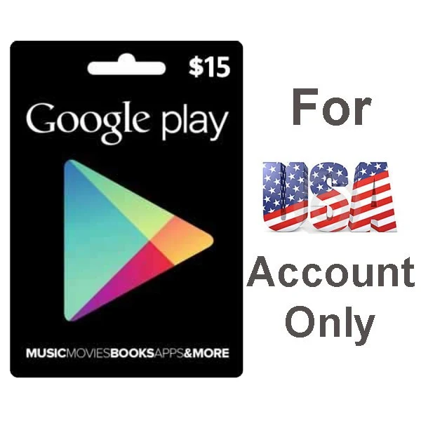 Google Play Digital Gift Card 15$ - US Account