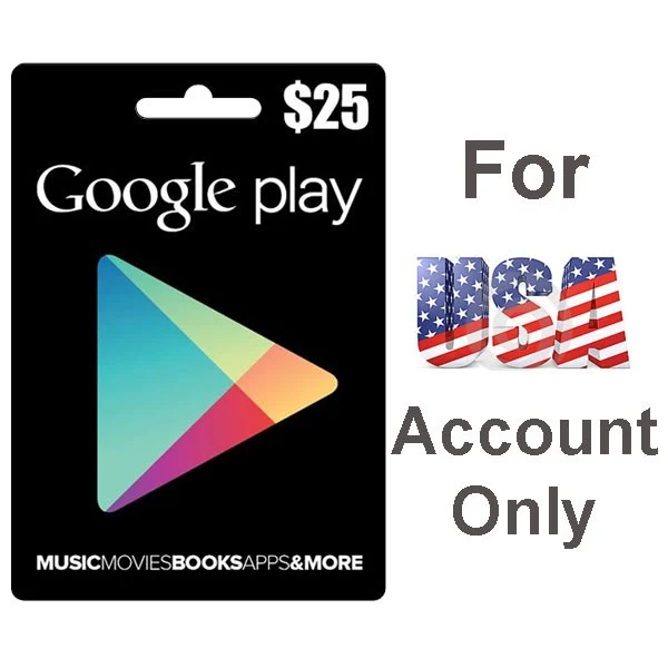 Google Play Digital Gift Card 25$ - US Account