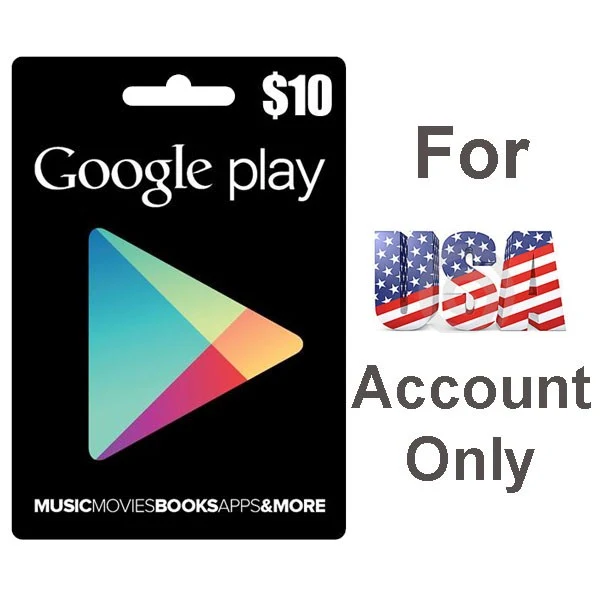 Google Play Digital Gift Card 10$ - US Account