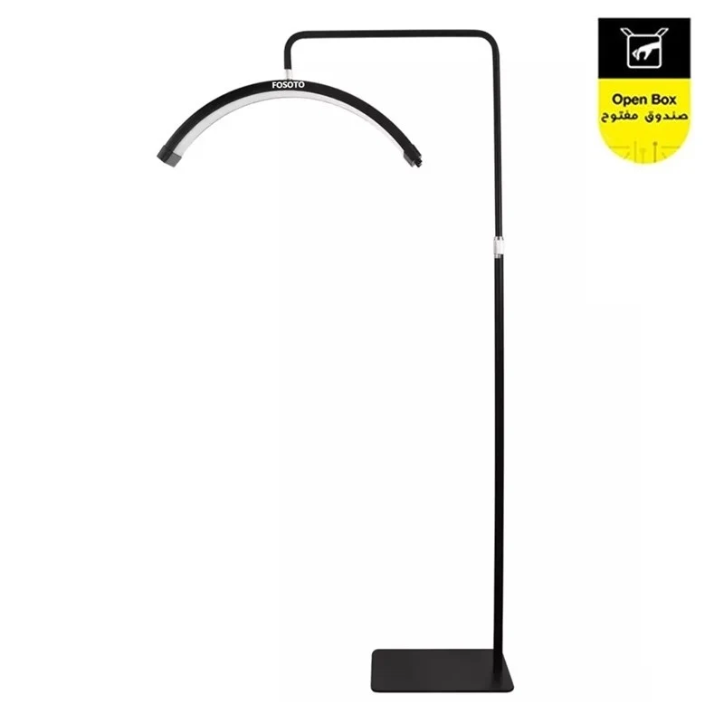 LED Ring Extension Half Moon Light 180cm 40W For Makeup Artist - Black - Open Box