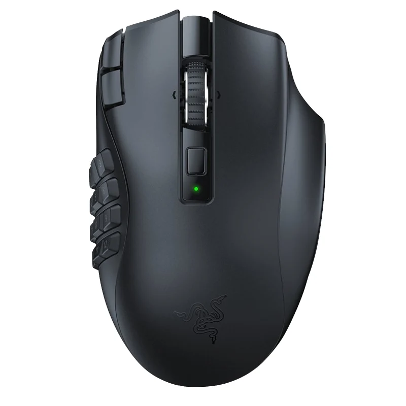 Razer Naga V2 HyperSpeed Ergonomic Wireless MMO Gaming Mouse with 19 Programmable Buttons - Black